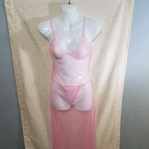 Mesh pink nighty